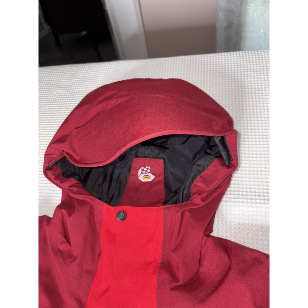 Mountain Hardwear Gore-Tex Rain Jacket Mens Medium Hooded Performance Shell Red - Picture 16 of 16